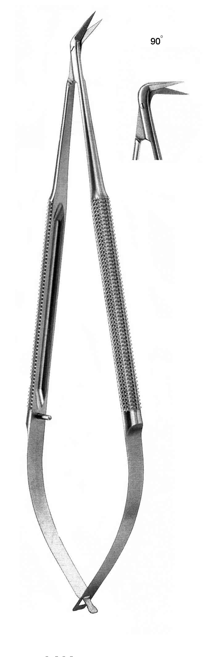 MİKRO MAKAS EĞRİ  90º 16.5 CM   